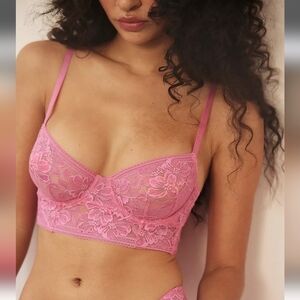 Free People Sorento Demi Longline Lace Corset Bra